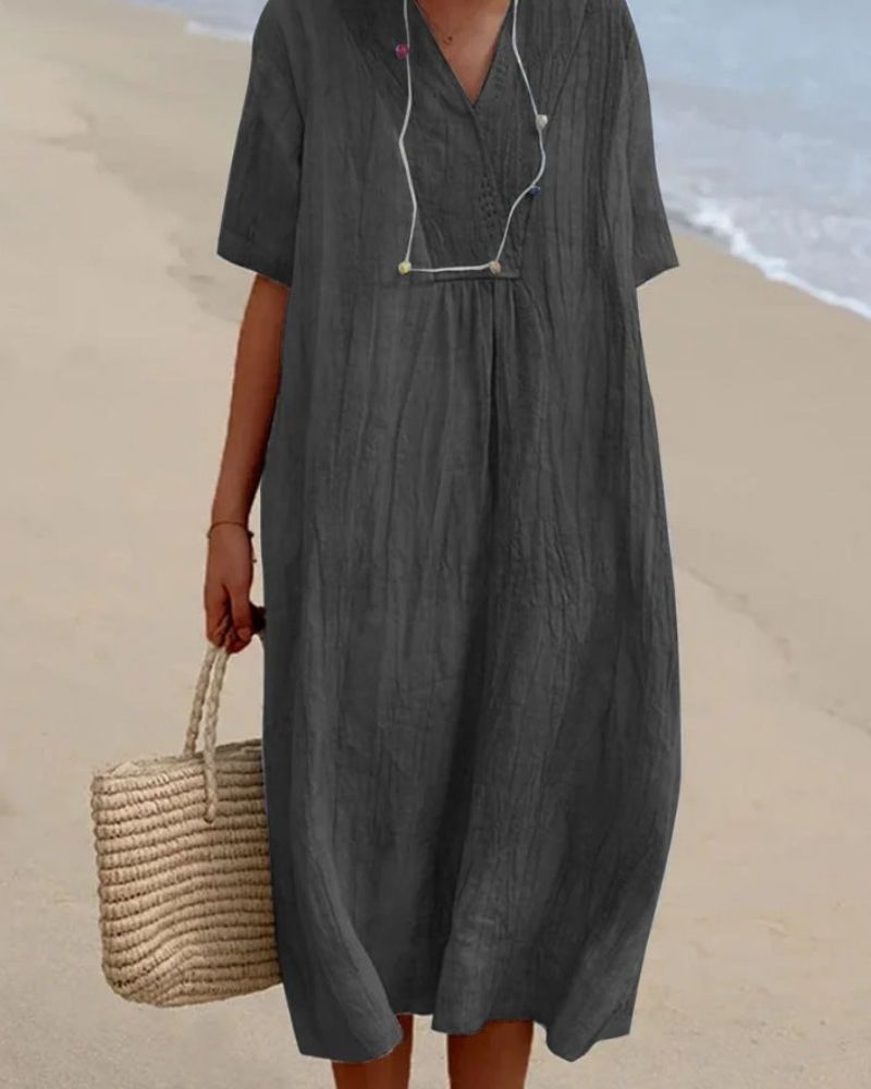 MYKA - LINEN STRAND ROBE