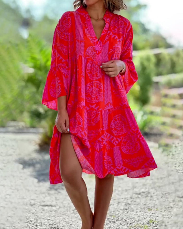 SARA - Robe boho à manches larges