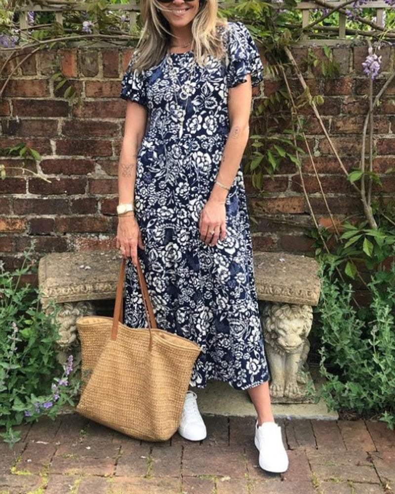 Mireille™ | Robe fluide à imprimé floral