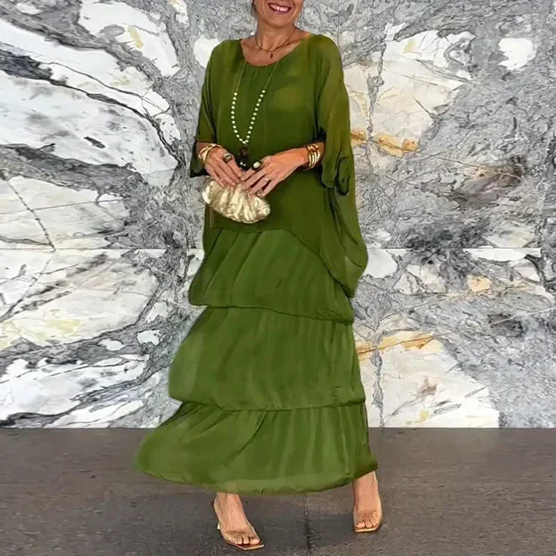 Venisa - Robe en mousseline superposée