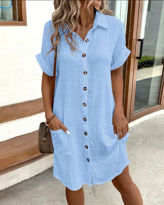Dunya - Robe polo ceinturée
