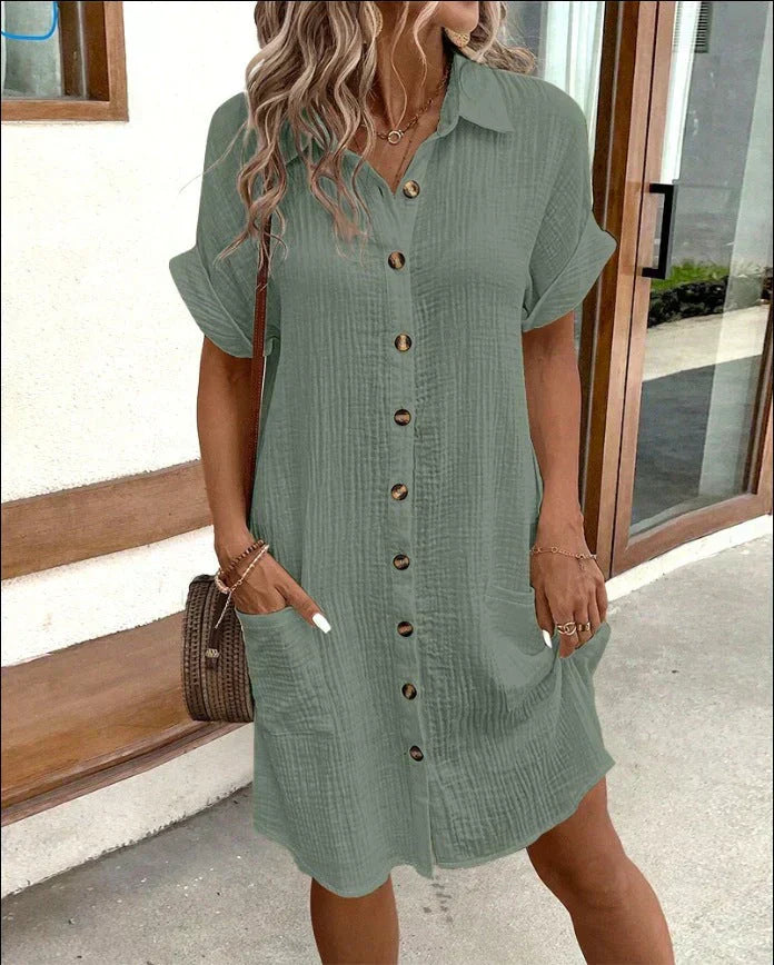 Dunya - Robe polo ceinturée