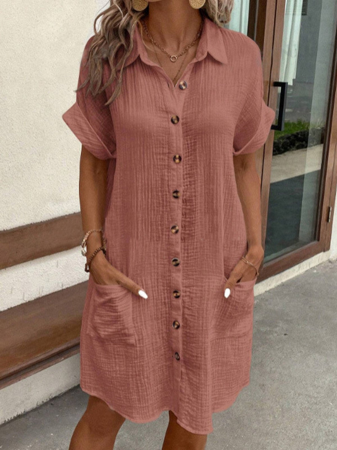 Dunya - Robe polo ceinturée