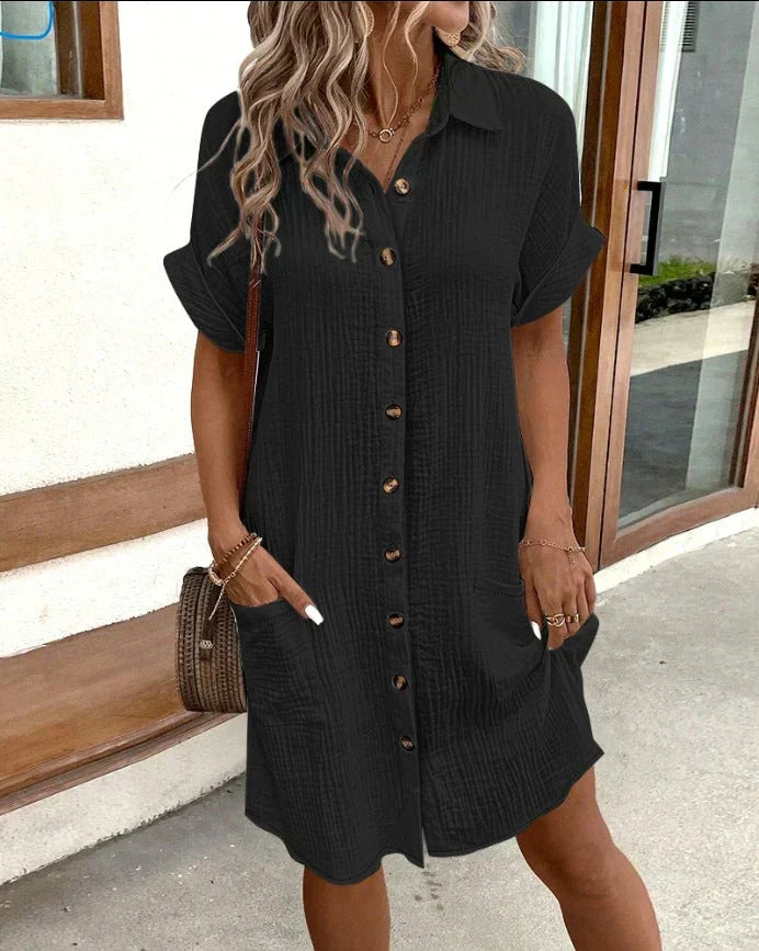 Dunya - Robe polo ceinturée