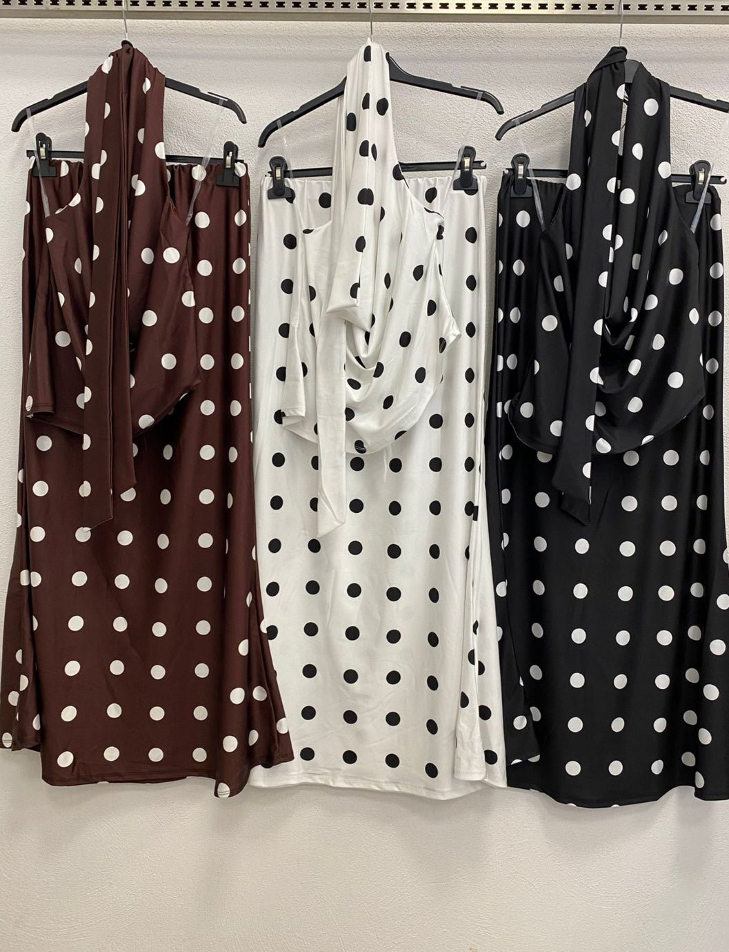 Chloé™ | Robe Longue à Pois Noirs