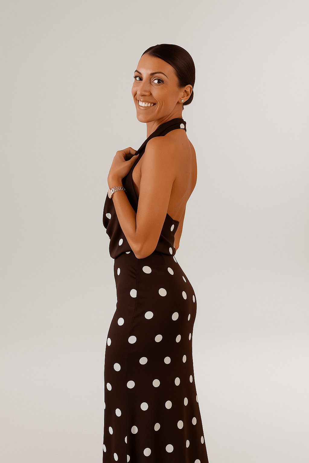 Chloé™ | Robe Longue à Pois Noirs