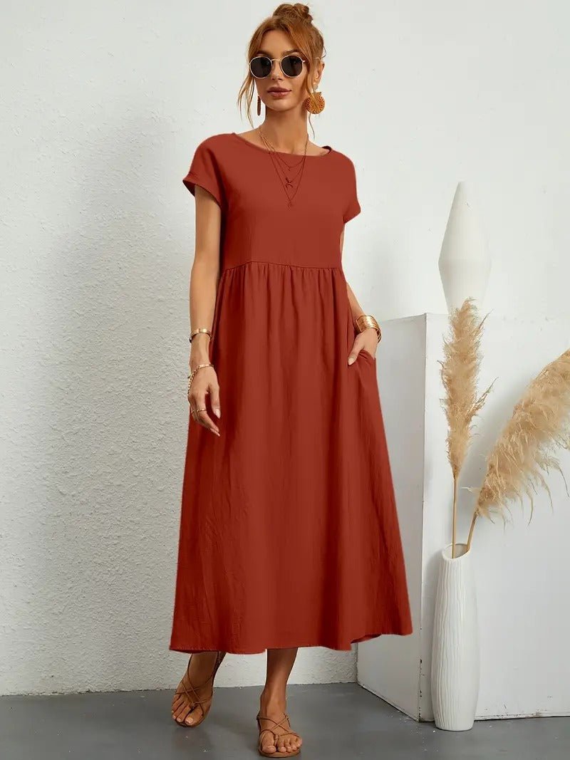 Juliane™ | Robe en lin premium avec poches