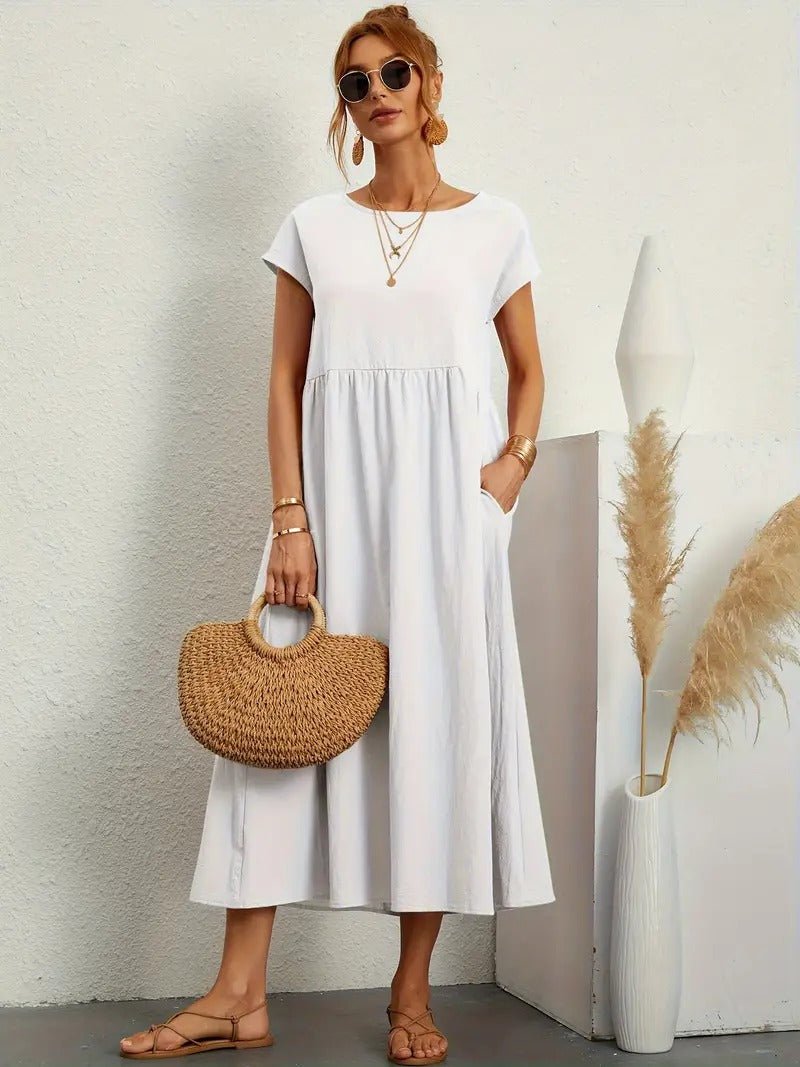 Juliane™ | Robe en lin premium avec poches