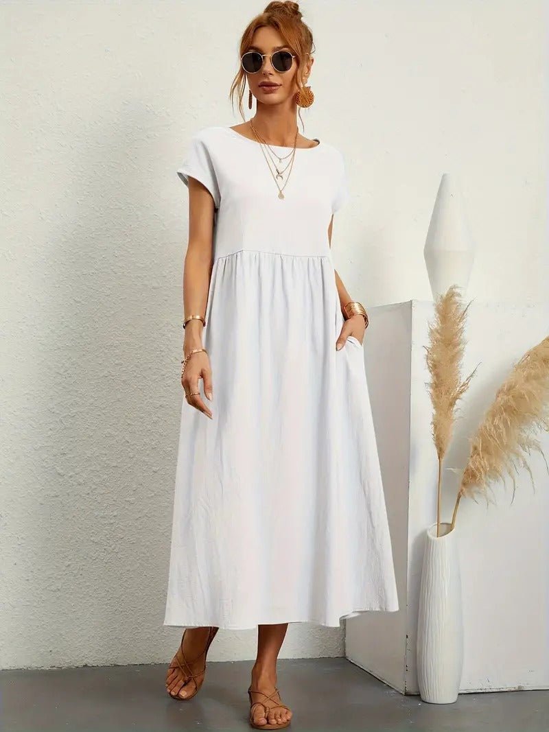Juliane™ | Robe en lin premium avec poches