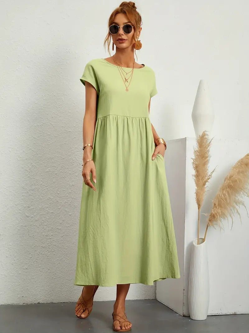 Juliane™ | Robe en lin premium avec poches