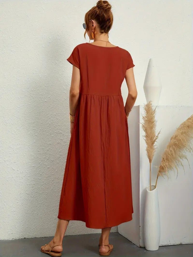 Juliane™ | Robe en lin premium avec poches