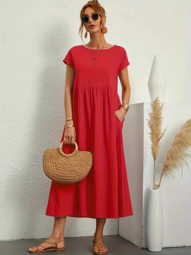 Juliane™ | Robe en lin premium avec poches