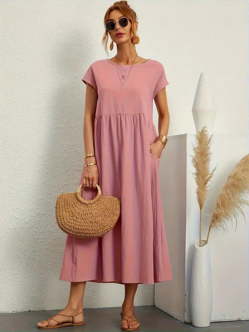 Juliane™ | Robe en lin premium avec poches