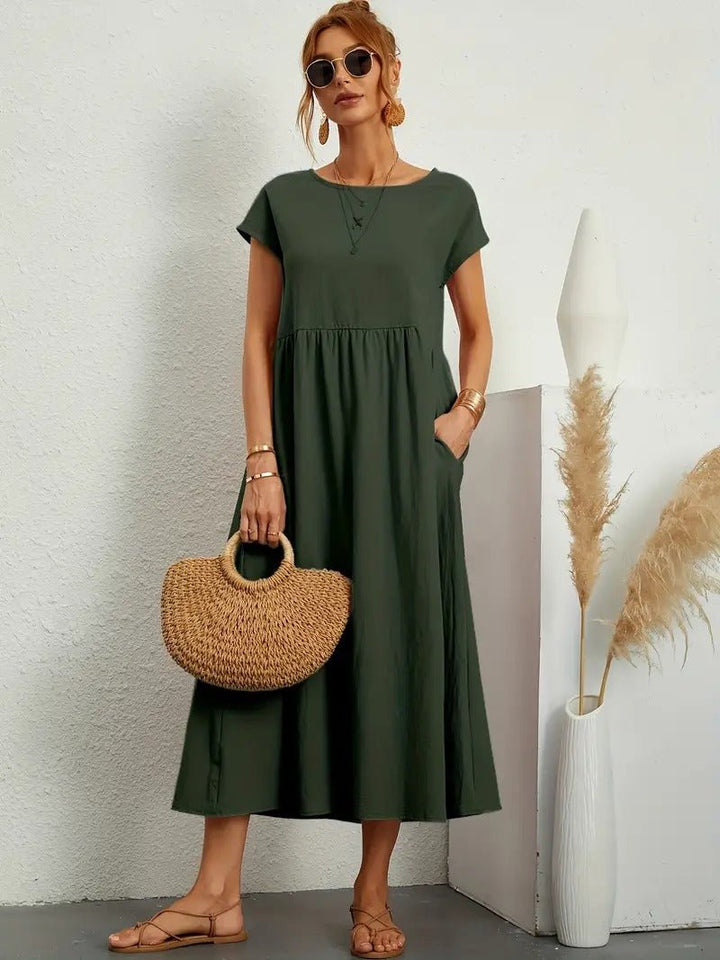 Juliane™ | Robe en lin premium avec poches