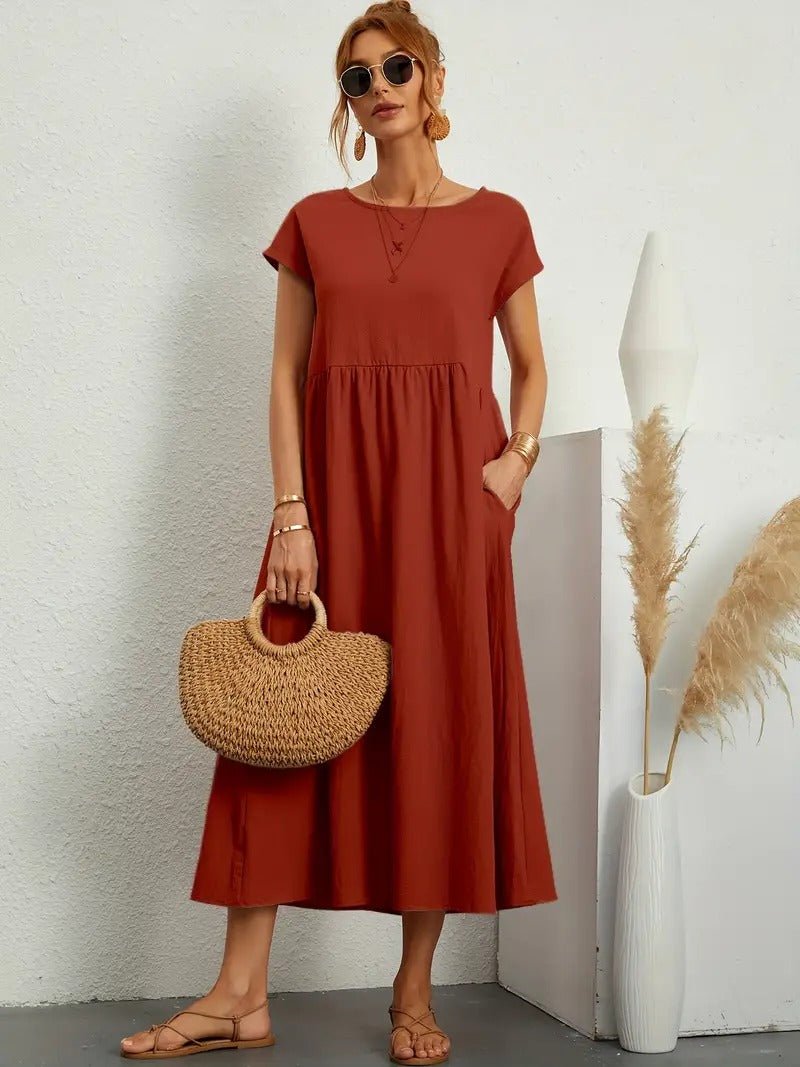 Juliane™ | Robe en lin premium avec poches