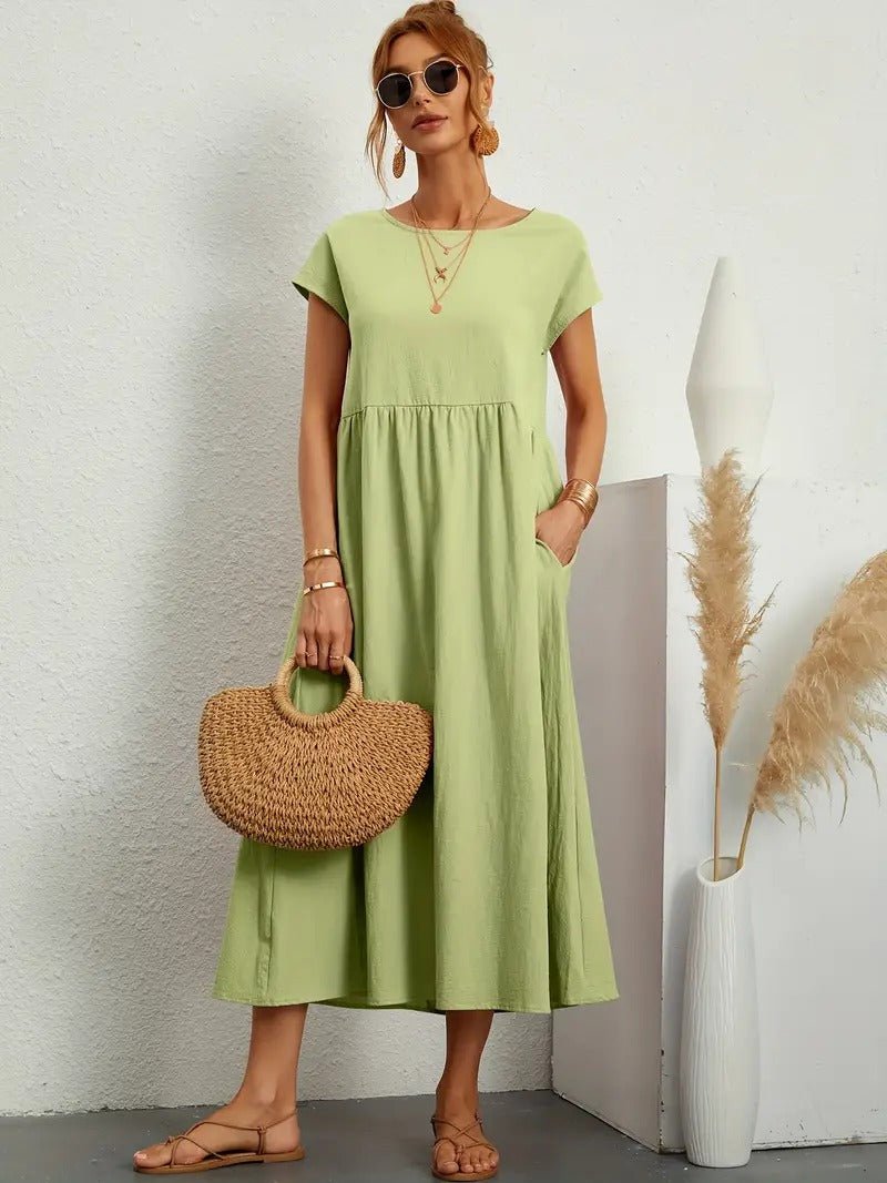 Juliane™ | Robe en lin premium avec poches
