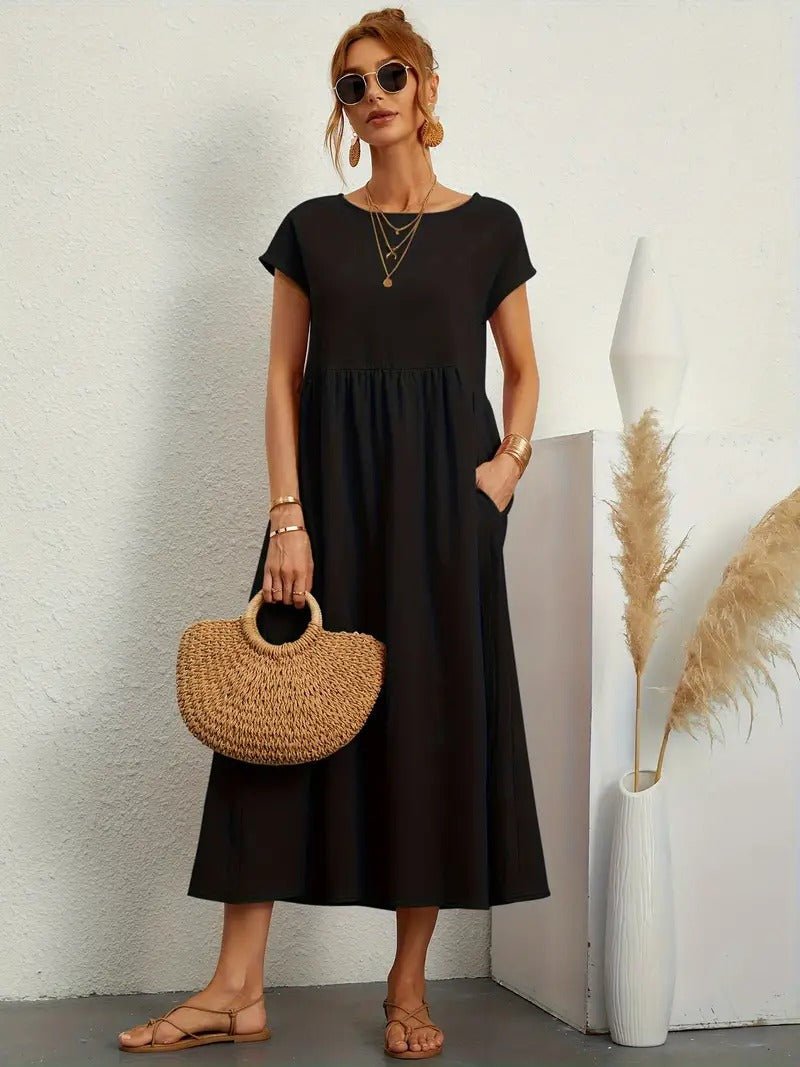Juliane™ | Robe en lin premium avec poches