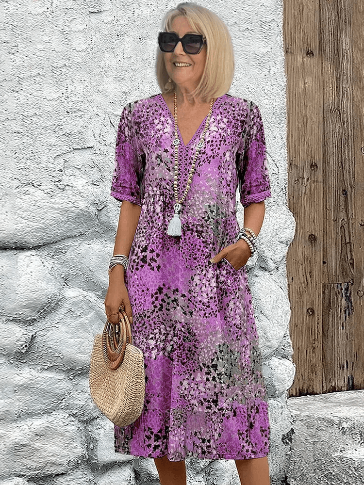 Léonie™ | Robe mi-longue vibrante