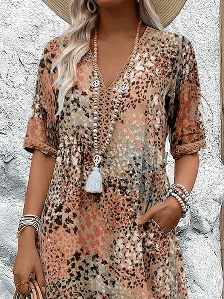 Léonie™ | Robe mi-longue vibrante