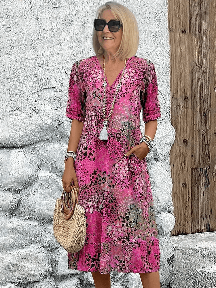 Léonie™ | Robe mi-longue vibrante