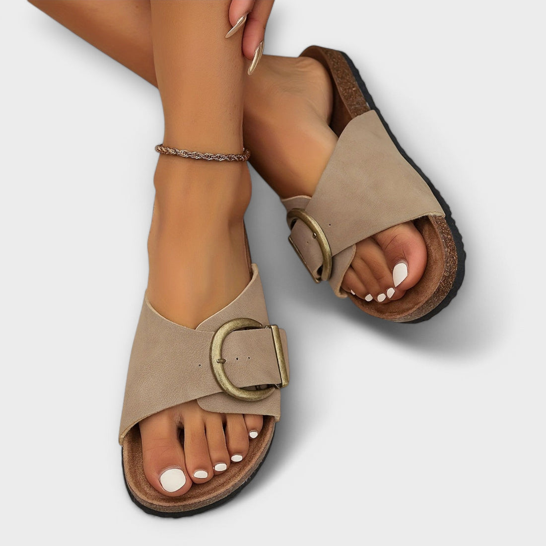 Margie™ | Mules pour femme en liège avec brides à boucles