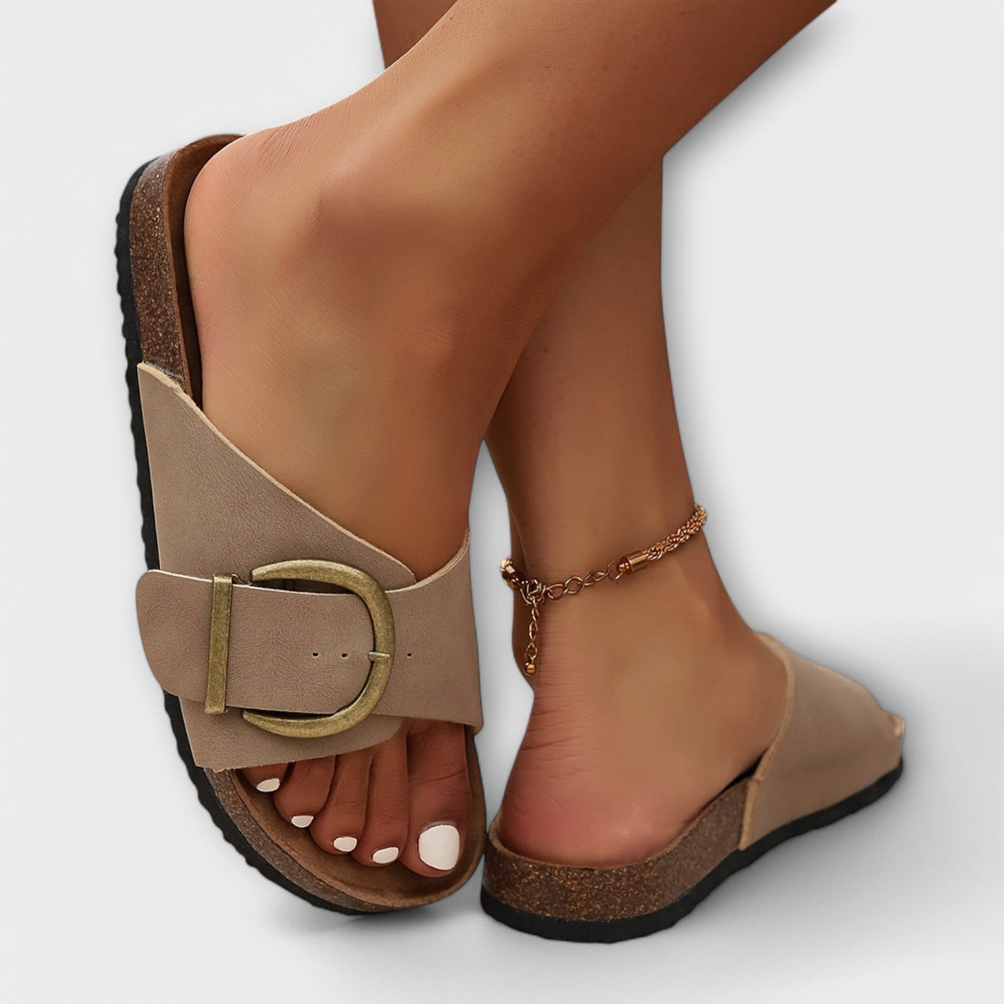 Margie™ | Mules pour femme en liège avec brides à boucles