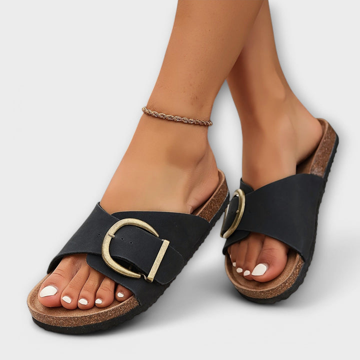 Margie™ | Mules pour femme en liège avec brides à boucles