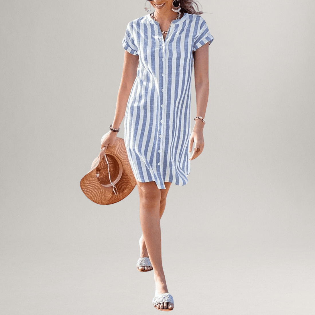 Virna™ | Robe-Chemise Élégante et Polyvalente