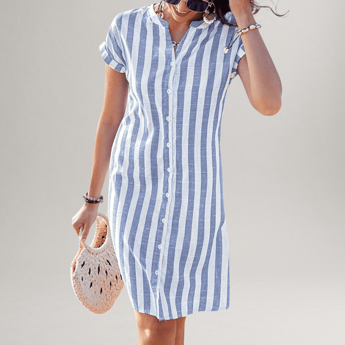 Virna™ | Robe-Chemise Élégante et Polyvalente
